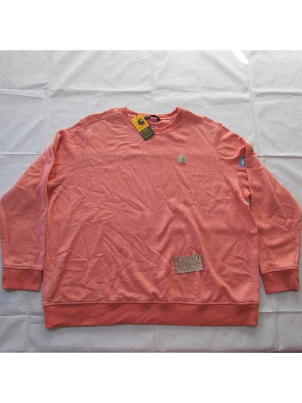 Carhartt Women's 2X Tencel Relaxed Fit French Terry Crewneck Sweatshirt Dusty Ce
